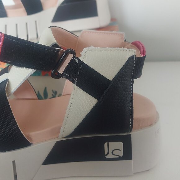 Jose Saenz 4201 Leather Platform Sandals - Size 39 (US 8.5) - Picture 8 of 14